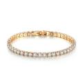 Fashion Jewelry Bracelets & Bangle,Cubic Zirconia Tennis Bracelet Hip Hop Women Jewelry Iced Out 1 Row Gold Cz Charms Bracelet. 