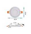 LED 6W(3W+3W) Concealed Round Pink Blue Green (PBG) Colour Panel Ceiling Light 3D Effect Lighting (Double Color).