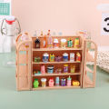 1 Set Dollhouse Mini Supermarket Shelf Mini Display Stand Storage Rack Model Toy MJD.