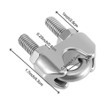 3/8 Inch Wire Rope Clamp Heavy Duty Wire Rope Clamp Wire Rope Clip M10 Stainless Steel,20 PCS.