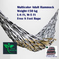 Handmade Multicolor Hammock/Dolna – 8ft x 5ft Outdoor Swing Bed, 150kg Capacity + Free 8ft Rope. 
