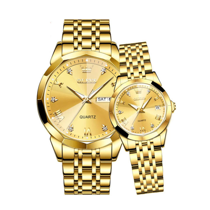 Luminous watch couple watch calendar quartz watch