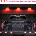 Trailer Tail Light Bar Warning Brake Light 14.2 Inch Red Clearance Identification ID Marker Light with Bracket for Pickup Truck Trailer RV.