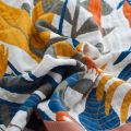 European Throw Blanket - Cotton Gauze Sofa Towel for Spring and Summer, Office Nap, Air Conditioning Blanket, King Size Bedspread. 