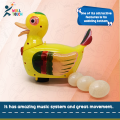 Battery Operated Happy Duck Lay An Egg Toy For Kids With Light and Music - Toy. 