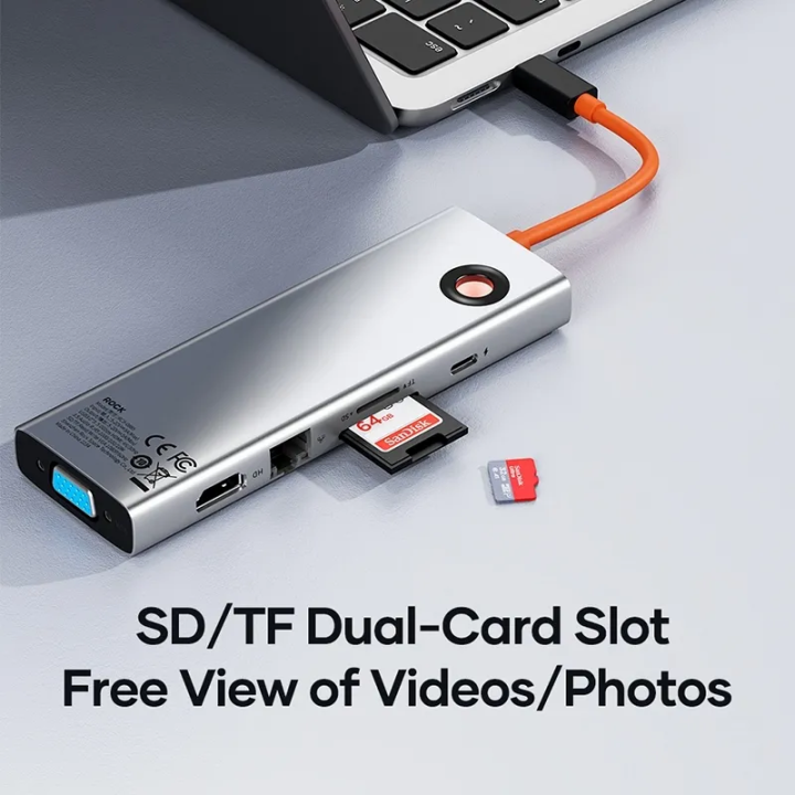 ROCK%20TR30%20Type-C%20To%20HDMI%20VGA%20Audio%20USB%203.0%20SDTF%20LAN%20Multi%20Splitter%20Adapter%2010%20in%201%20PD%20Docking%20Station%20HUB%20-%20Image%204