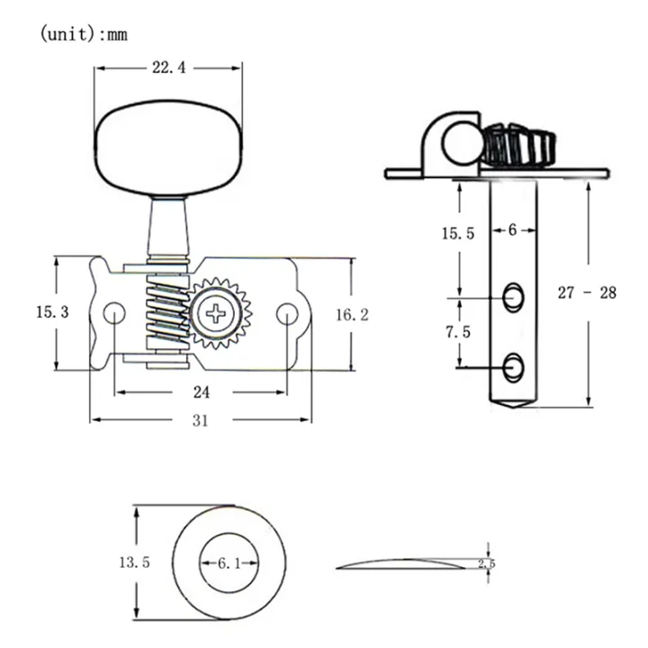 6Pcs%203R3L%20Guitar%20Tuning%20Pegs%20Open%20Machine%20Heads%20Acoustic%20Folk%20Guitar%20Tuning%20Peg%20Tuners%20Parts%20-%20Image%209