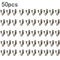 50PCS Small Antique Hooks Wall Hanger Curved Buckle Horn Lock Clasp Hook for Wooden Jewelry Box Hardware Home Coats Hat Clothes.