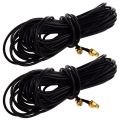 2pcs 9M Meter Wifi Antenna Extension Cable Lead RP-SMA for Wi-Fi Routers. 