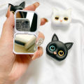 popup socket for phone with mirror 3d cute cat design strong adhesive fashionable. 