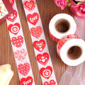 500Pcs/Roll Red Heart Stickers For Valentines Day Wedding Gift Packing Bag Packaging Labels Love Scrapbooking Diy Stickers. 