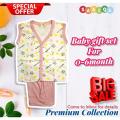 Comfortable Cotton Unisex Dress set (0-06Month). 