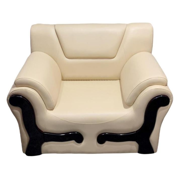 Single%20Seater%20Rolled%20Arm%20Leaqueared%20Sofa%20High%20Quality%20Artificial%20Leather%20Armchair%20White%20and%20Off%20White%20-%20Image%202