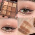 9 Color Pearlescent Matte Eyeshadow Pallete/Waterproof Metallic Diamond Shiny Shimmer Eyeshadow/Eye Makeup Cosmetic. 