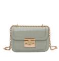 A shoulder women's bag, a foreign bag, a fashion texture chain, a 2023 new stone pattern, a simple bag, a crossbody lock, a small square bag. 