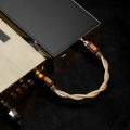DD ddHiFi BC44Gold 4.4mm Balanced Audio Cable Symmetrical Double-Strand Shielded, Floating Shield, Single Crystal Silver 10cm/15.