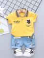 Comfortable for kids and stylish polo t-shirts and denim pants combo sets - Very Appealing - In line with current fashion trends.