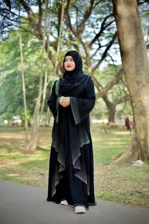 abaya%20borka%20Jhorna%20Ston%20With%20Hijab%20Three%20Dubai%20Cherry%20stylish%20party%20borka%20fashion%20collection%20Fashionable%20khimar%20Lycra%20borka%20for%20Women%20-%20Image%203