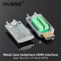 Solder-free HD HDMI 2.0 Jack Male Connector Upgrade hdmi Wire Connector Adapter Cable Terminal Junction Box HD Wire Welding Plug.