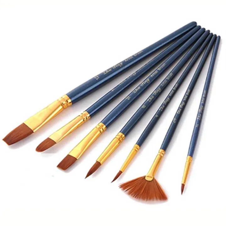 7%20Pcs%20Nylon%20Paint%20Brush%20Set%20and%201%20Pieces%20Artist%20Color%20Palette%20-%20Image%203