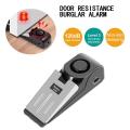 Wireless Door Stop Alarm Stainless Steel 3 Sensitivity Level Sensor Wedge-shaped Portable Home Office Travel Security Protection.