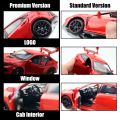 1/32 Honda Civic Type R Toy Car For Children Diecast Miniature Model Pull Back Doors Openable Sound Light Collection Gift Boys MuXiaRe.