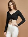 Cotton Blouse for Women Stylish Fashionable Short Body Full Hata Crop Tops Girls Eye Catching Trendy Outfit. 