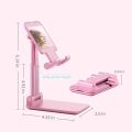 Adjustable Folding desktop mobile & tab Stand- Phone Holder Pink Color. 