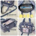 Japanese High School Girls Crossbody Bags Nylon Book Bag Transparent Itabag Women Handbags JK Bag Second Element Shoulder Bag. 