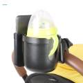 Portable Stroller Cup Holder with Phone Holder for Buggy Pram Tricycle Pushchair , Yellow. 