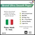 Brustro Ultra Smooth Bristol Sheets, A5 Size, 250 GSM Pack of 20.