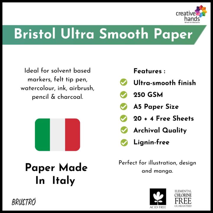 Brustro%20Ultra%20Smooth%20Bristol%20Sheets,%20A5%20Size,%20250%20GSM%20Pack%20of%2020%20-%20Image%205