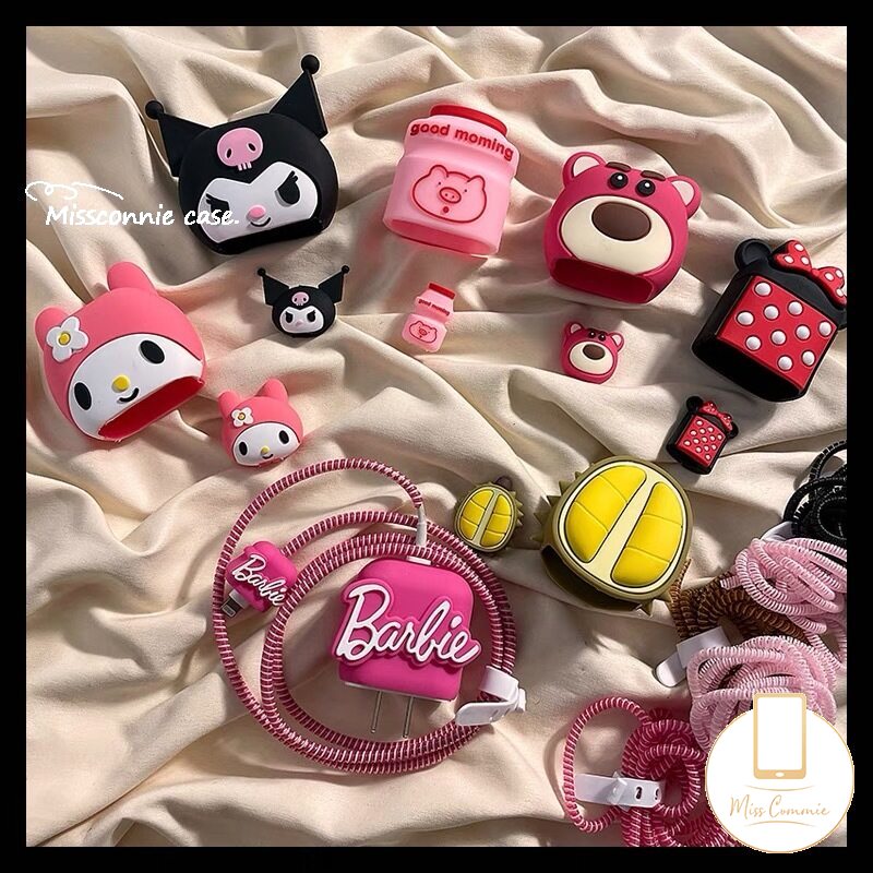 Cute Little Dinosaur Disney Spiderman Cable Protector Compatible Case For Apple 18W/20W Data Line Accessories Cable OrganizerFast Charger Case Protector Cover