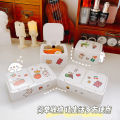 Japanese simple ins style makeup storage box DIY push-button storage box multi-functional student stationery storage box. 