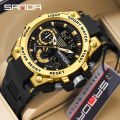 Sanda Men's Digital Fashion Waterproof Outdoor Sports Multifunctional Electronic Watch SD3302-4. 