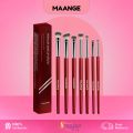 MAANGE 7pcs Professional Eye Makeup Brush Set - Red. 