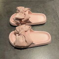 New Style Fashion Outer Bow Slippers for Women Summer Home Non-slip Thick-soled High-heeled Slippers with Shit-feeling Sandals. 