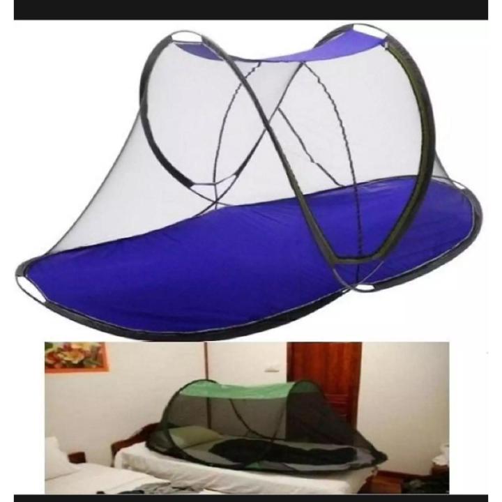 Portable Self Standing Automatic Mosquito net for Adults Single Bed