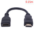 1Pc 15cm/30cm HDMI Male to Female Extension Cable HDMI Protector Extender Cord. 