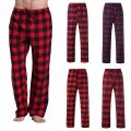 Mens Loose Sleep Bottoms Plaid Flannel Lounge/pajama Bottoms Casual Pants Daily Loose Fit High Waist Stretchy Sleeping Trousers. 