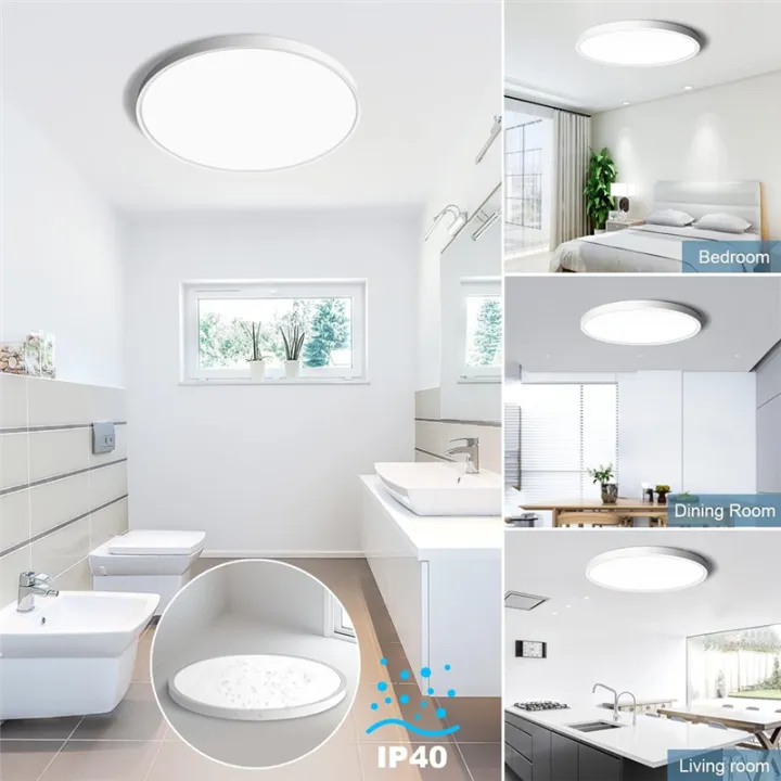 12%20Inch%20LED%20Flush%20Mount%20Ceiling%20Light%20Fixture%2024W%20Flat%20Modern%20Round%20Lighting%20Fixture%20for%20Kitchens,Stairwells,%20Bedrooms%20Easy%20Install%20B%20-%20Image%208