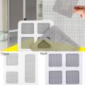 30PCS Durable Polyurethane Window Screen Repair Patches Kit Self-Adhesive 3.94| x 3.94| Screen Door Repair 4 Grids 3 Grids Black Wall Repair Tape Home Kitchen Office. 