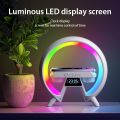 4-in-1 Electric 15W Pendant Alarm Clock Speaker Bluetooth Speaker Music Home Decoration G Styling Smart Lamps Wireless Charger. 