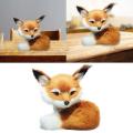 1pcs Cute Simulation Little Fox Model Plush Toy Simulated Fox Plush Doll For Home Decoration Crafts Toys Children Birthday Gifts. 