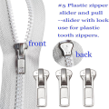 Zipper Repair Kit 5 Slider with Slider Metal Zipper Fixing Box Zipper Puller Clothing Zipper Puller with Lock Easy Install.