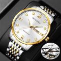 Stainless Steel Quartz Wrist Watch for Man Week Date Display Luminous Fashion Men's Watch.