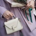 Valais Bag, Mini Classic, Simple Vintage, White Hand-Held, Girl, Leather Kelly, Crossbody Shoulder Bag, Bag. 