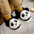 Winter Indoor Panda Children Slippers Flat Furry Home Cartoon Women Slippers Warm Non-slip Parent-child Family Shoes Miaoyoutong. 