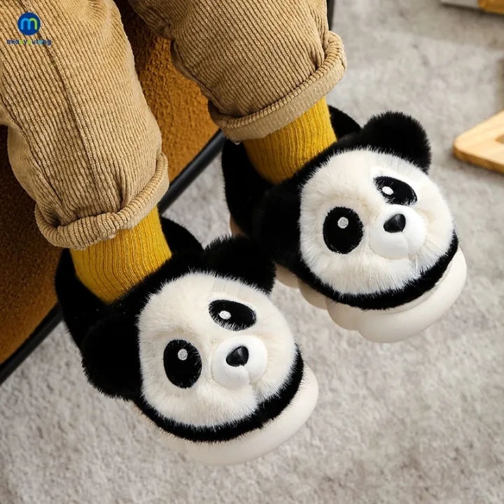 Winter%20Indoor%20Panda%20Children%20Slippers%20Flat%20Furry%20Home%20Cartoon%20Women%20Slippers%20Warm%20Non-slip%20Parent-child%20Family%20Shoes%20Miaoyoutong%20-%20Image%205