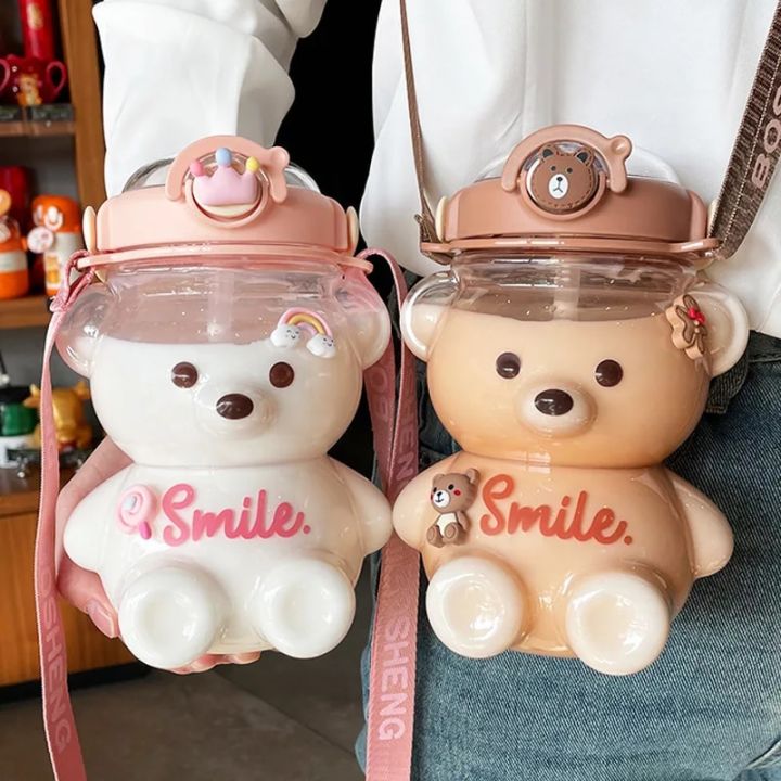 【NEW】 1000ML/1400ML Cute Children Water Bottle Girls Kawaii Bear Kettle ...
